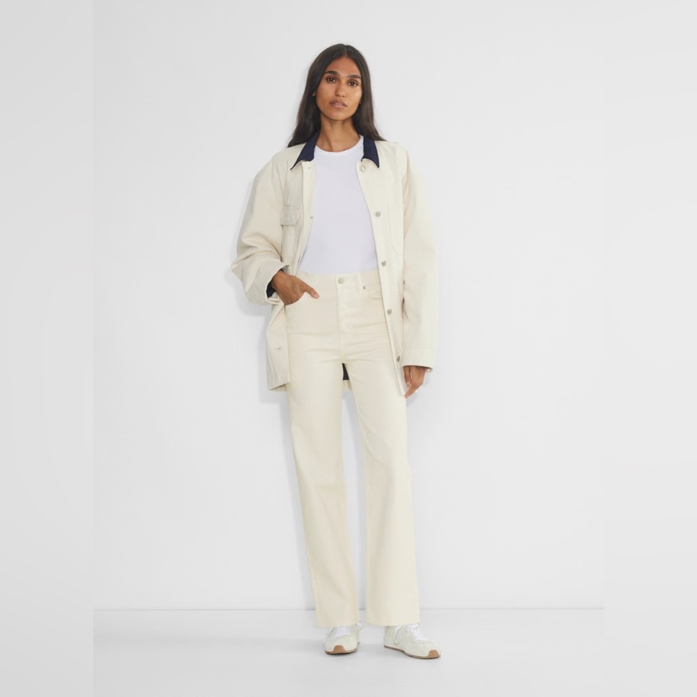 NWT - Denim Forum Arlo Hi Rose Straight Jeans - Size 28 - Vintage White